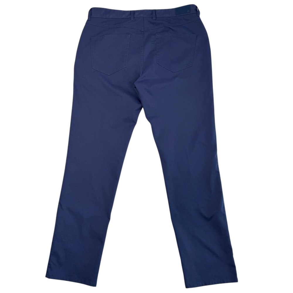 Peter Millar Mens Performance 5 Pocket Pants 34x30 Blue Straight Leg Golf - Picture 3 of 10